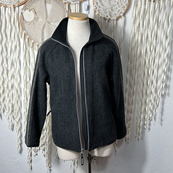 Woolrich Gray Wool Zip Front Jacket Size Small - Picture 6 of 13